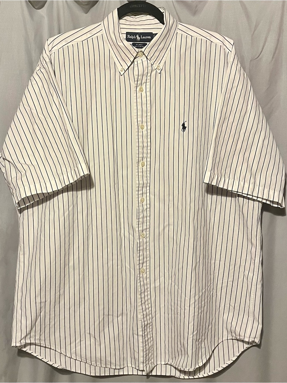 Vintage Polo Ralph Lauren Blake Striped Short Sleeve Button Down Shirt Men Large